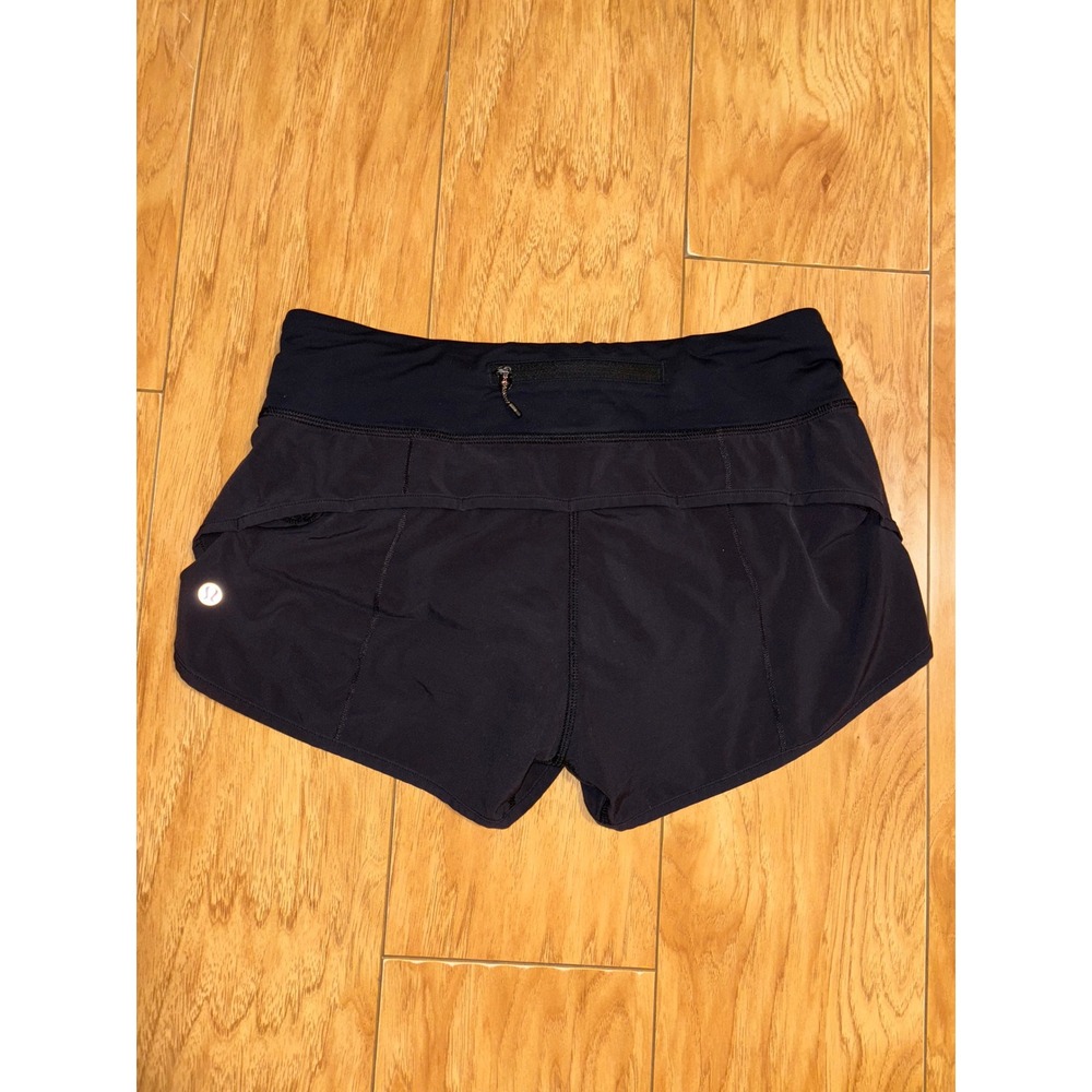 Lululemon Speed Up Low Rise Shorts Black 2" Inseam Size 4 Mini Running Vintage - Picture 5 of 9